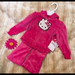 Hello Kitty velour hoodie set